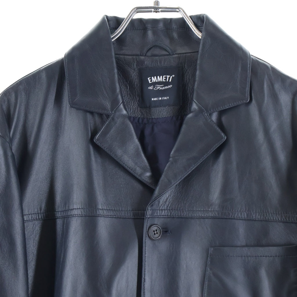 EMMETI(エンメティ) Leather Jacket ラムスキン レザージャケット イタリア製 ブラック 190388