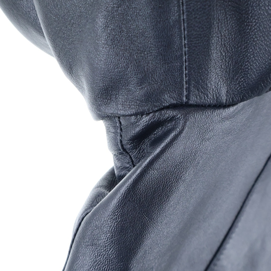 EMMETI(エンメティ) Leather Jacket ラムスキン レザージャケット イタリア製 ブラック 190388