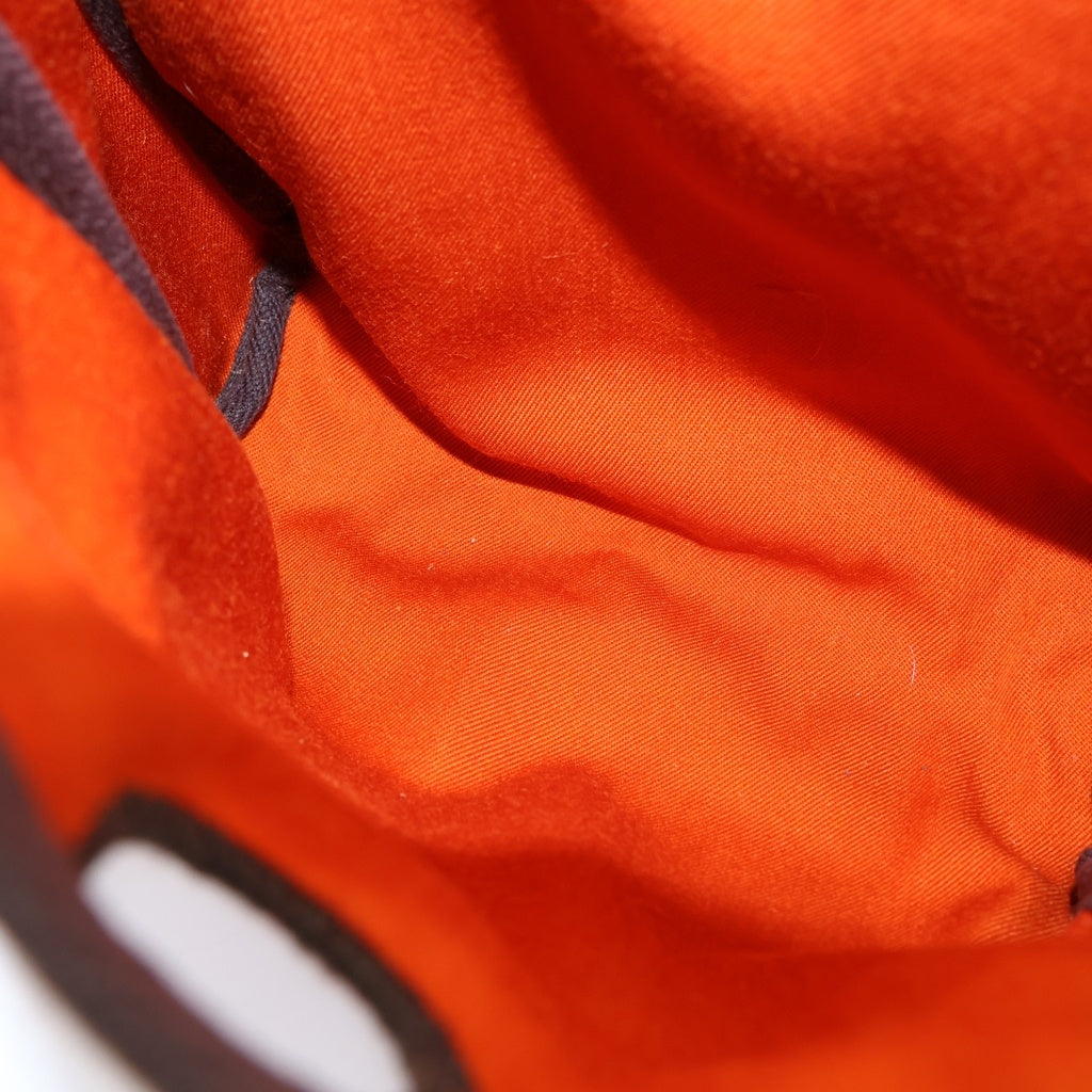 HERMES(エルメス) エールバッグTPM ショルダーバッグ オレンジ×レッド×ブラウン トワルオフィシェ×カーフレザー シルバー金具 □H刻印 レディース