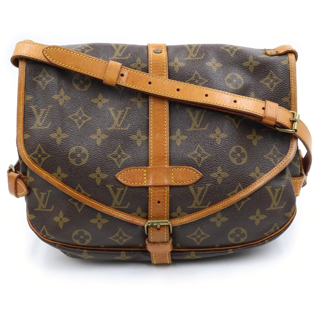 LOUIS VUITTON(ルイヴィトン) モノグラム ソミュール30 ショルダーバッグ ブラウン PVC×レザー M42256 レディース