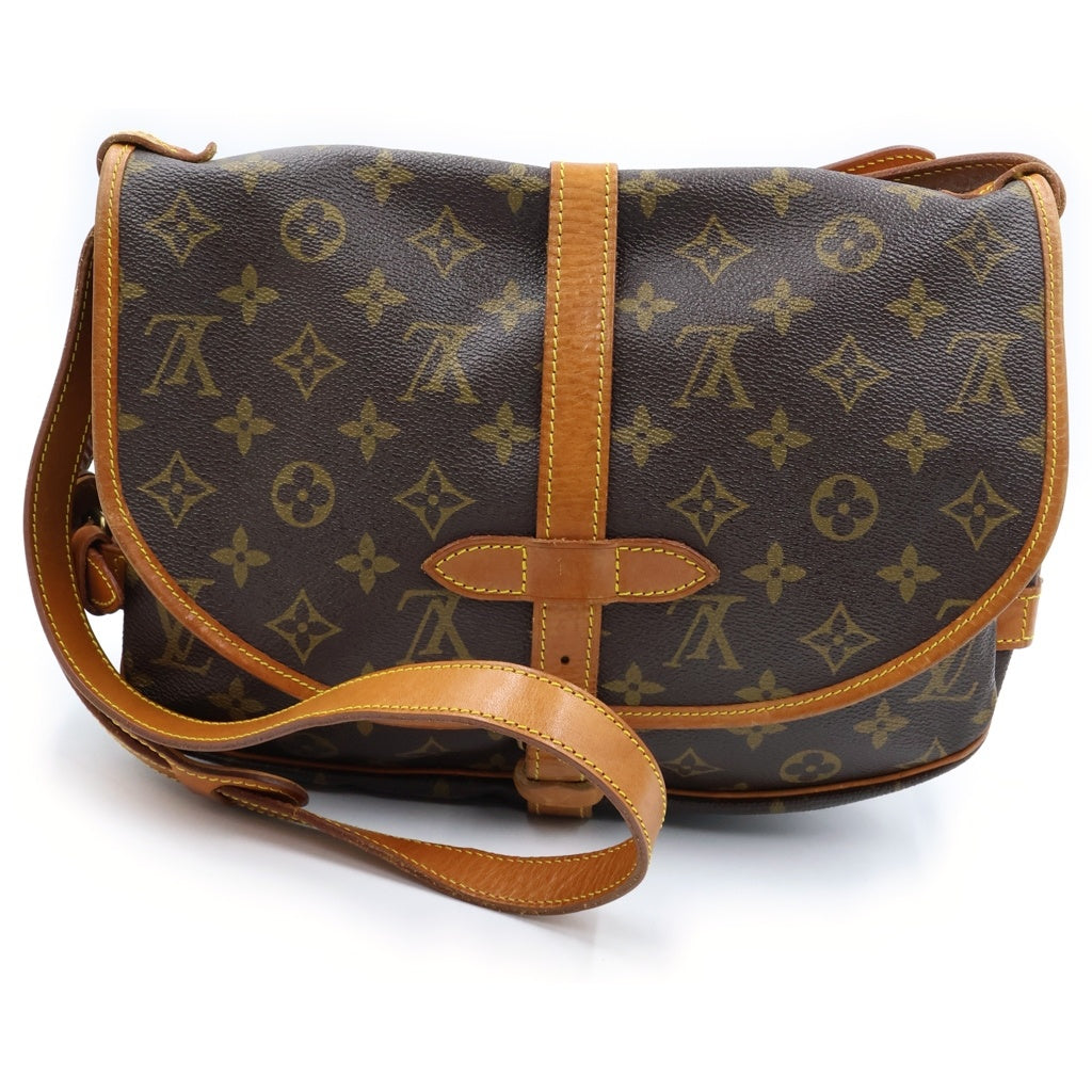 LOUIS VUITTON(ルイヴィトン) モノグラム ソミュール30 ショルダーバッグ ブラウン PVC×レザー M42256 レディース
