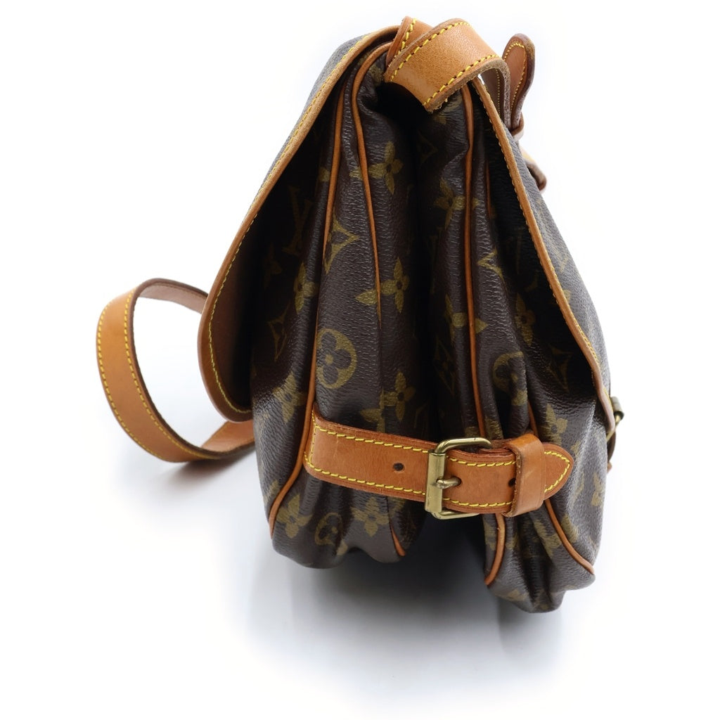 LOUIS VUITTON(ルイヴィトン) モノグラム ソミュール30 ショルダーバッグ ブラウン PVC×レザー M42256 レディース