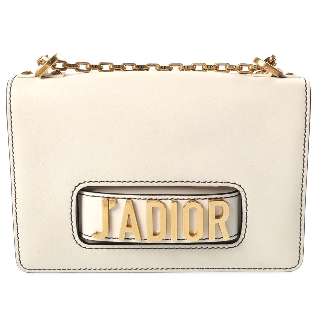 Christian Dior(クリスチャンディオール) J'ADIOR チェーンフラップバッグ ショルダーバッグ アイボリー レザー ゴールド金具 M9000CVWU レディース