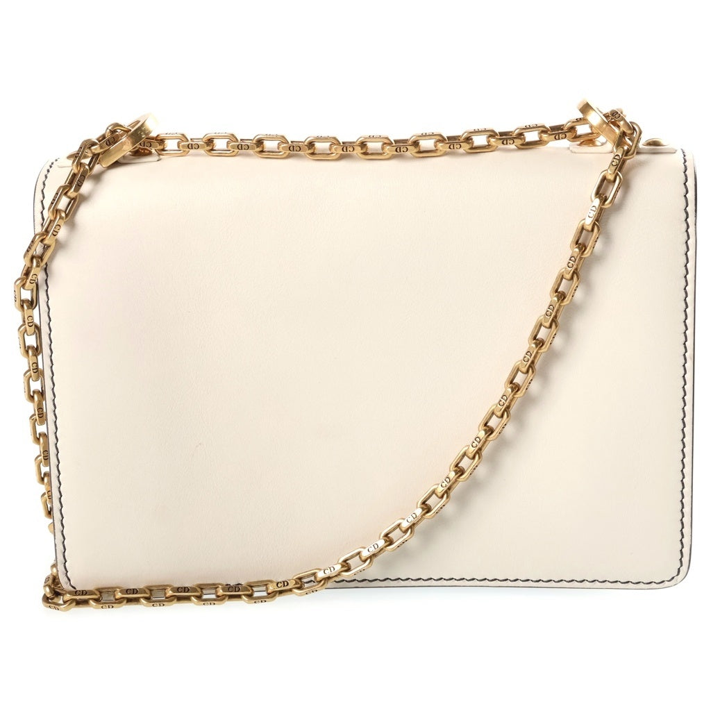 Christian Dior(クリスチャンディオール) J'ADIOR チェーンフラップバッグ ショルダーバッグ アイボリー レザー ゴールド金具 M9000CVWU レディース