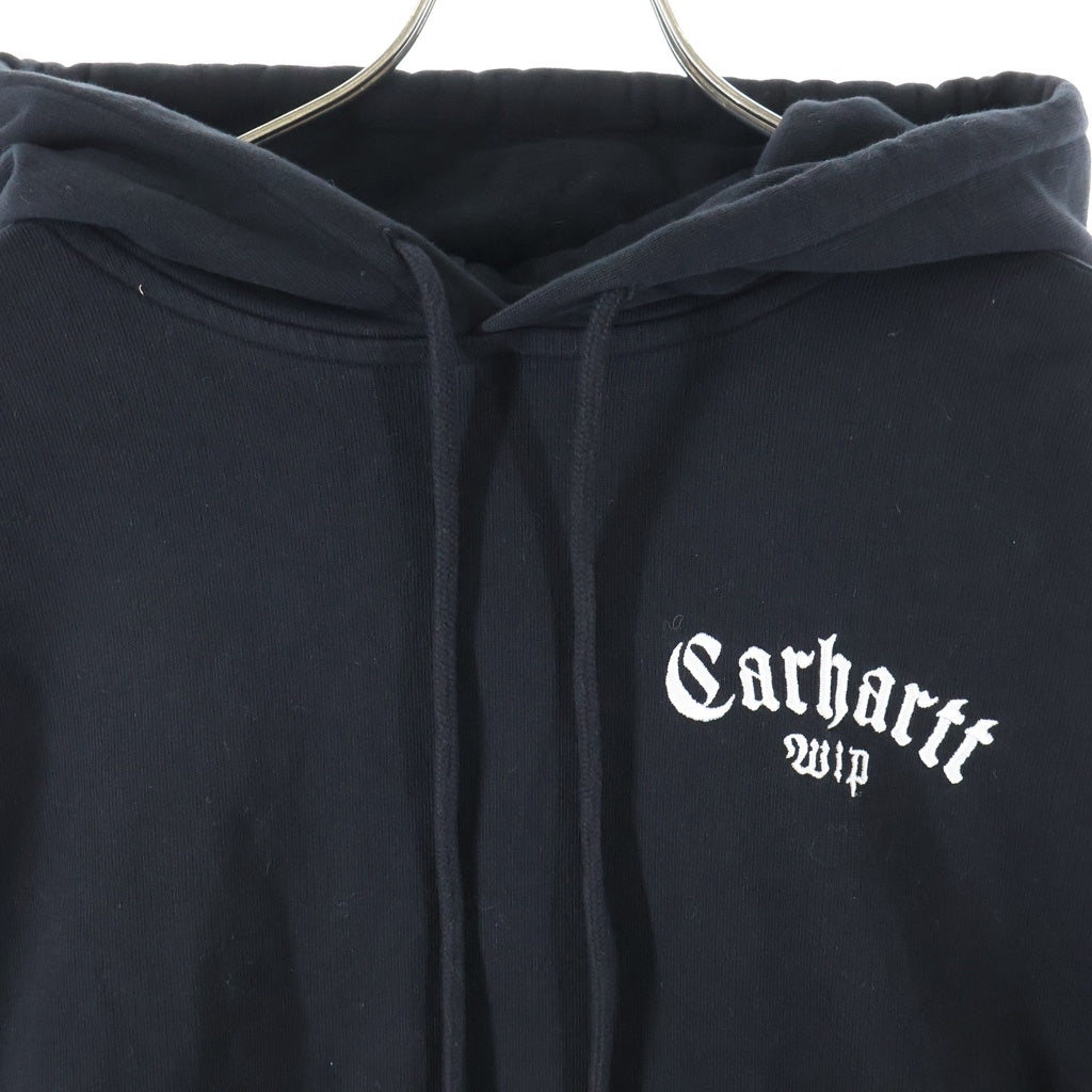 CARHARTT(カーハート) Carhartt WIP Hooded Onyx Script Sweatshirt ロゴ刺繍フーディー パーカー ブラック #L