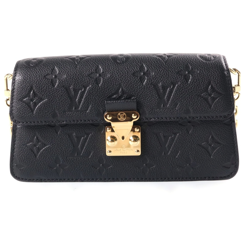 LOUIS VUITTON(ルイヴィトン) モノグラム アンプラント ウォレット オン チェーン メティス ショルダーバック レザー ブラック M82637 レディース