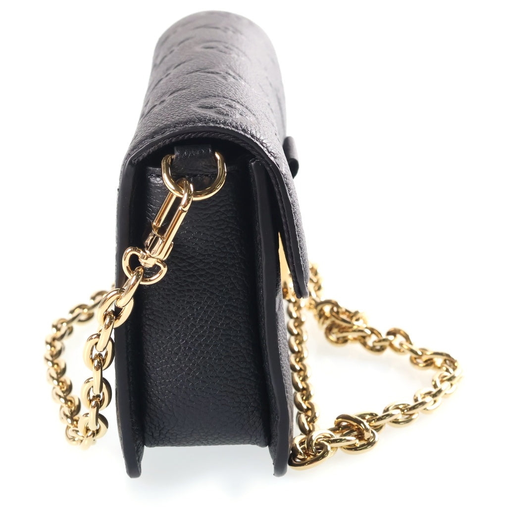 LOUIS VUITTON(ルイヴィトン) モノグラム アンプラント ウォレット オン チェーン メティス ショルダーバック レザー ブラック M82637 レディース