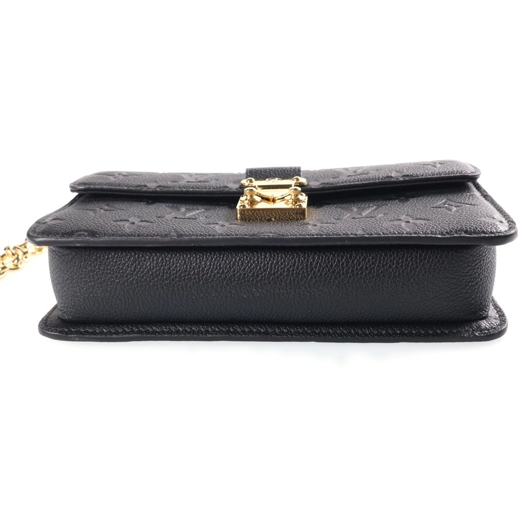 LOUIS VUITTON(ルイヴィトン) モノグラム アンプラント ウォレット オン チェーン メティス ショルダーバック レザー ブラック M82637 レディース