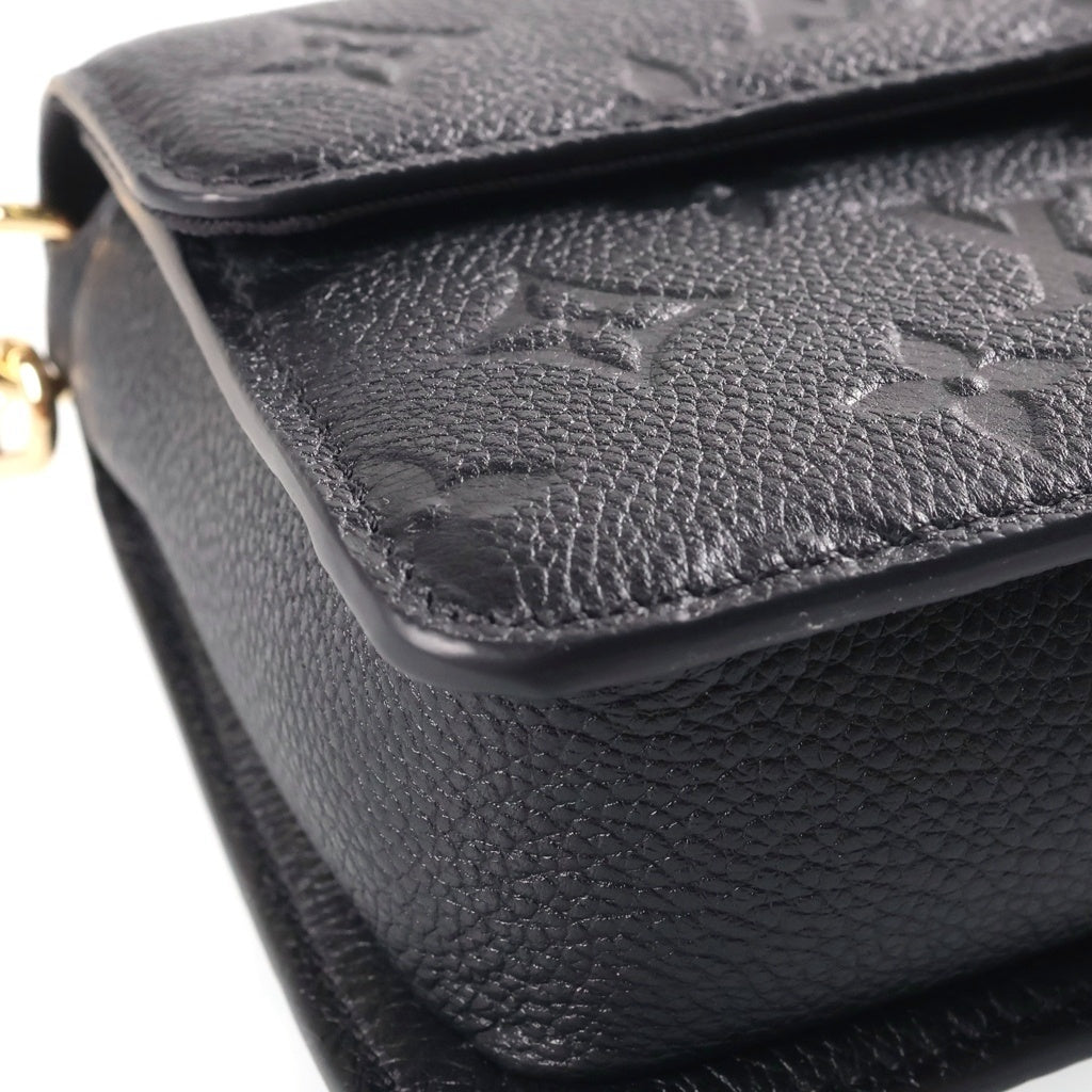 LOUIS VUITTON(ルイヴィトン) モノグラム アンプラント ウォレット オン チェーン メティス ショルダーバック レザー ブラック M82637 レディース