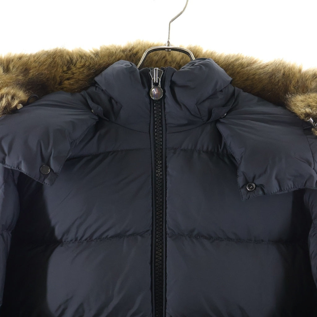 MONCLER(モンクレール) マヤF ファー フード付きダウンジャケット ブラック×ブラウン #1 I20911A00198