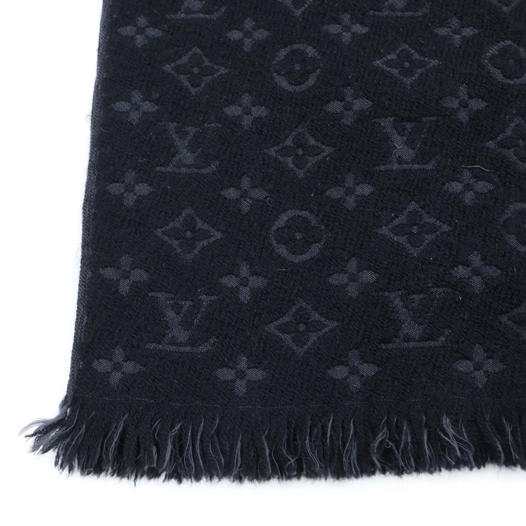 LOUIS VUITTON(ルイヴィトン) エシャルプ モノグラム クラシック ウール マフラー ストール ブラック M70520 レディース