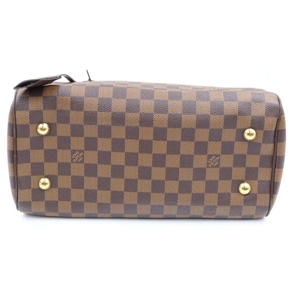LOUIS VUITTON(ルイヴィトン) ダミエ ドゥオモ ハンドバッグ ボストンバッグ ブラウン レザー×PVC N60008 ゴールド金具