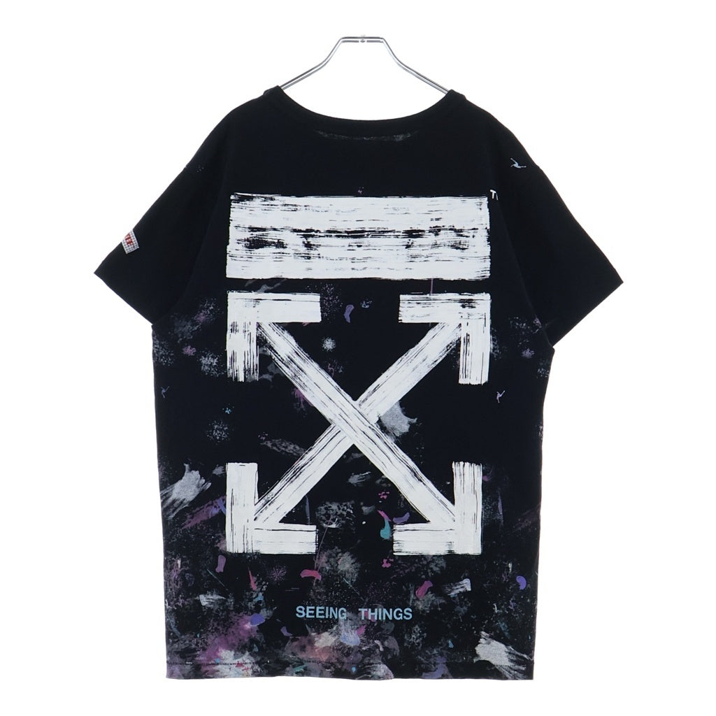 OFF-WHITE(オフホワイト) 21SS Galaxy Brushed Arrows ギャラクシー ブラッシュド アローズ Tシャツ カットソー ブラック #S OMAA002G20JER008