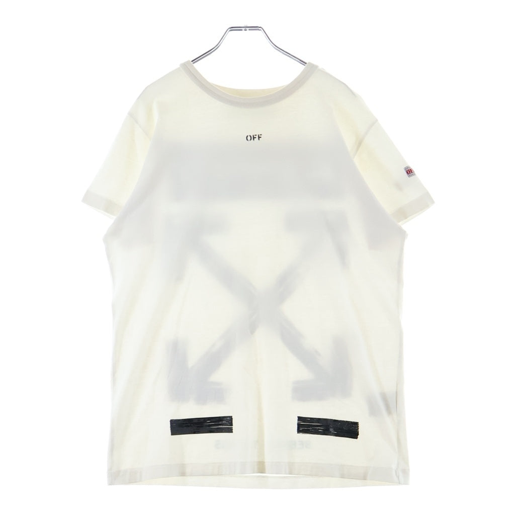OFF-WHITE(オフホワイト) バックプリント 半袖Tシャツ カットソー ホワイト×ブラック XS