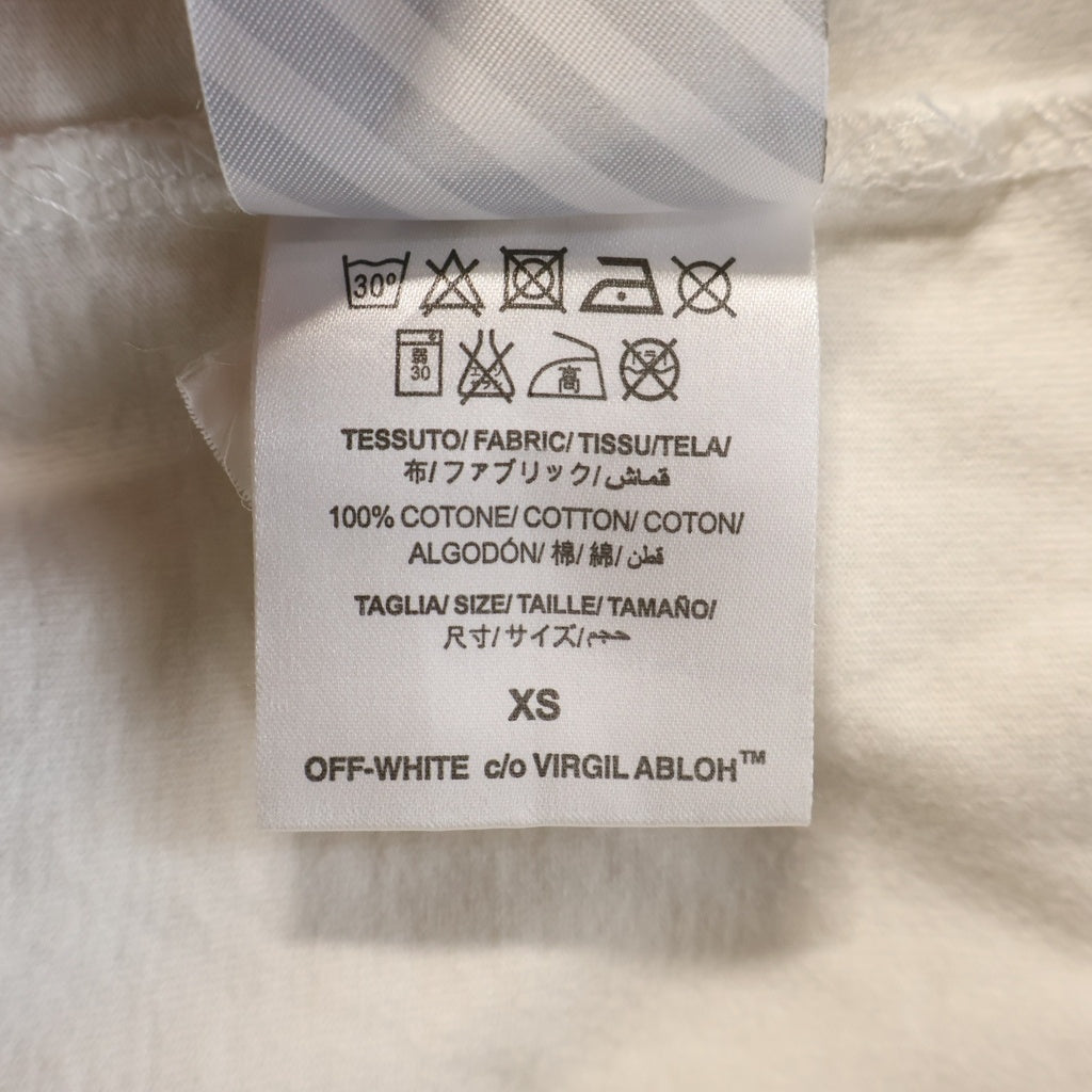 OFF-WHITE(オフホワイト) バックプリント 半袖Tシャツ カットソー ホワイト×ブラック XS