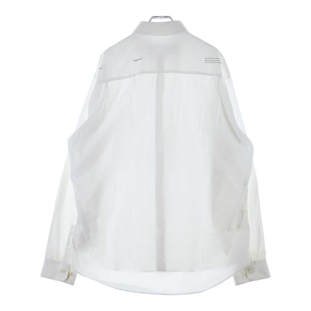 OFF-WHITE(オフホワイト) 21AW ミニロゴ コットンブロード シャツ ホワイト #XL OMGA194F21FAB004
