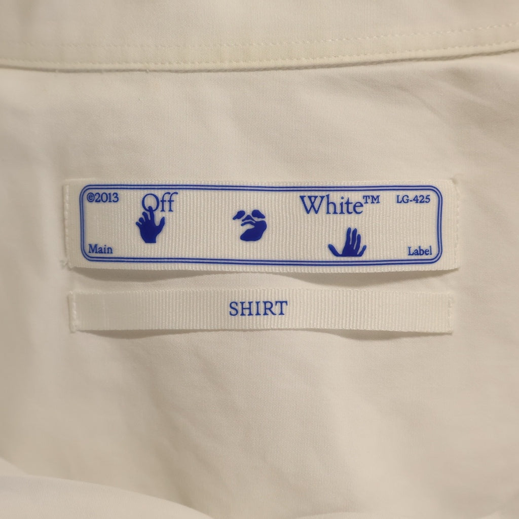 OFF-WHITE(オフホワイト) 21AW ミニロゴ コットンブロード シャツ ホワイト #XL OMGA194F21FAB004