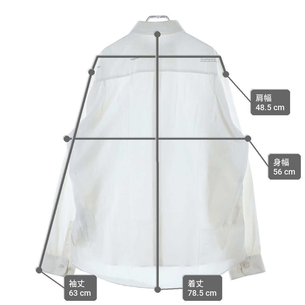 OFF-WHITE(オフホワイト) 21AW ミニロゴ コットンブロード シャツ ホワイト #XL OMGA194F21FAB004