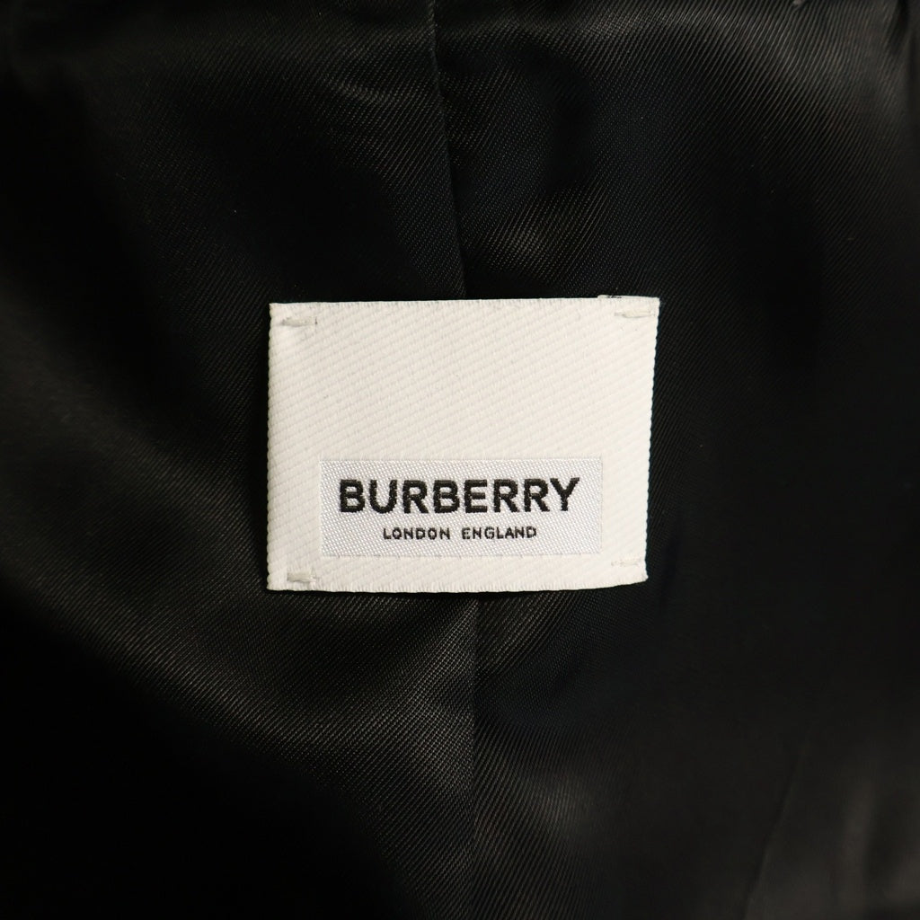BURBERRY(バーバリー) ステンカラー コート ウール レザー ブラック レディース