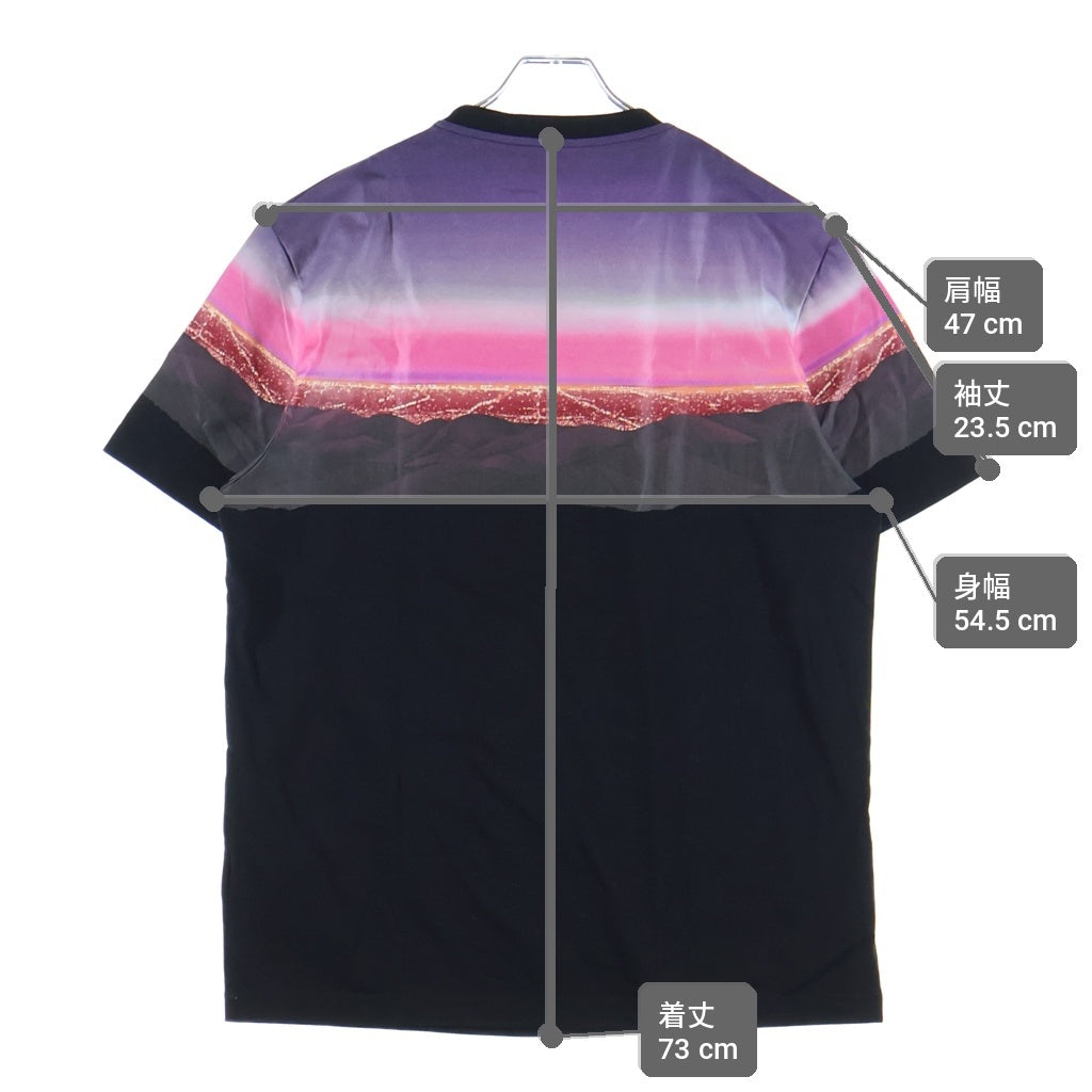 VERSACE(ヴェルサーチ) Hill Print Logo ヒルプリント ロゴTシャツ ブラック 1012926