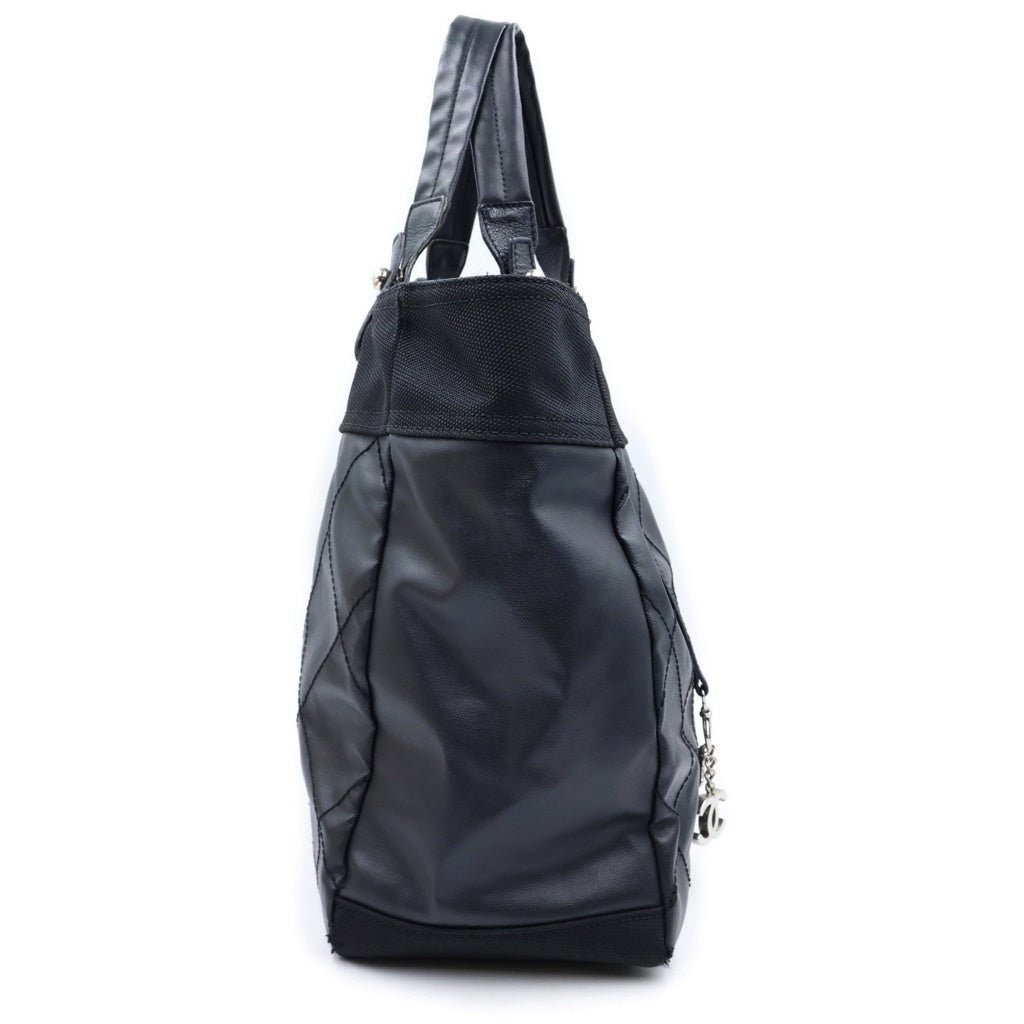 CHANEL(シャネル) パリビアリッツMM 11番台 トートバッグ ハンドバッグ ブラック レザー A34209 シルバー金具 レディース