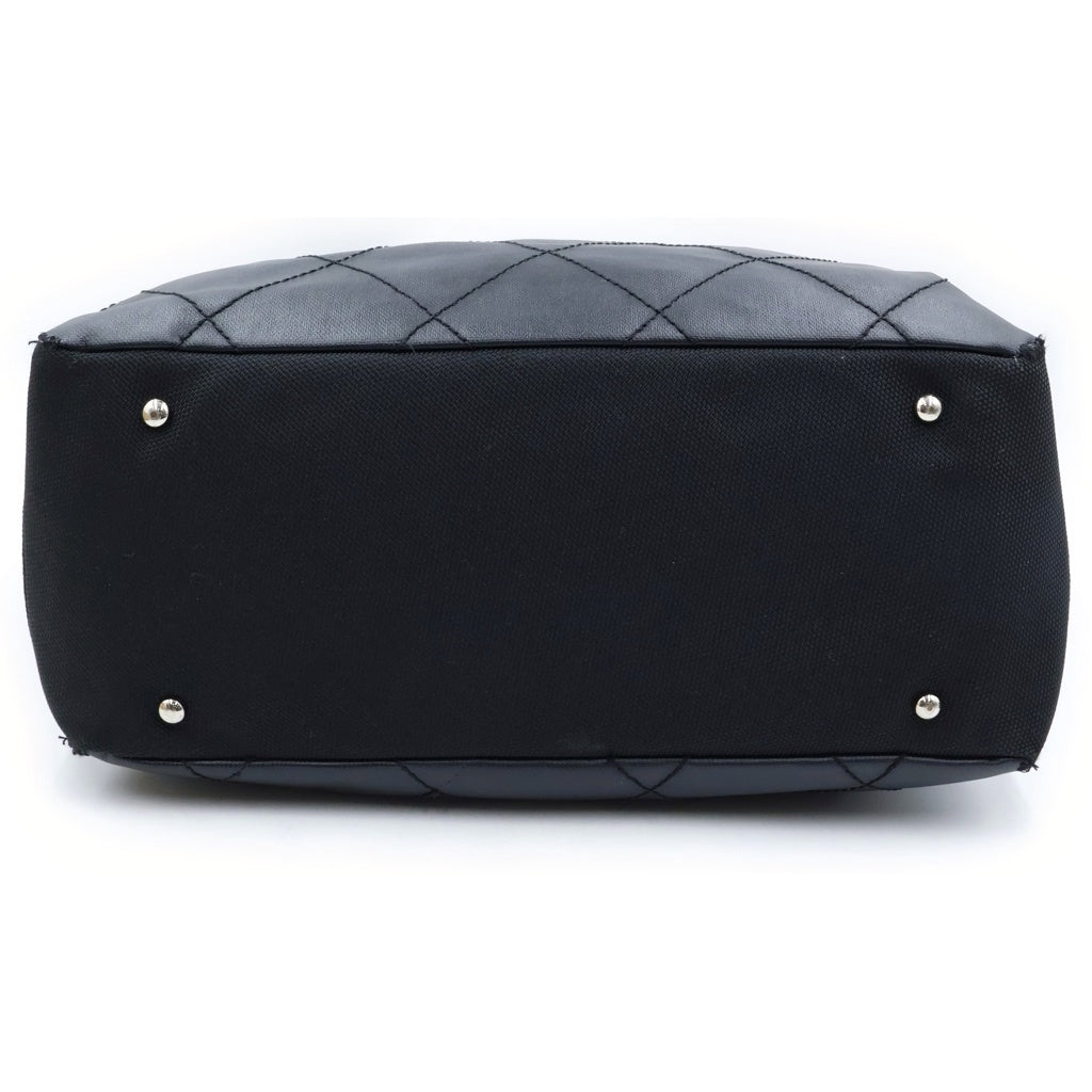 CHANEL(シャネル) パリビアリッツMM 11番台 トートバッグ ハンドバッグ ブラック レザー A34209 シルバー金具 レディース