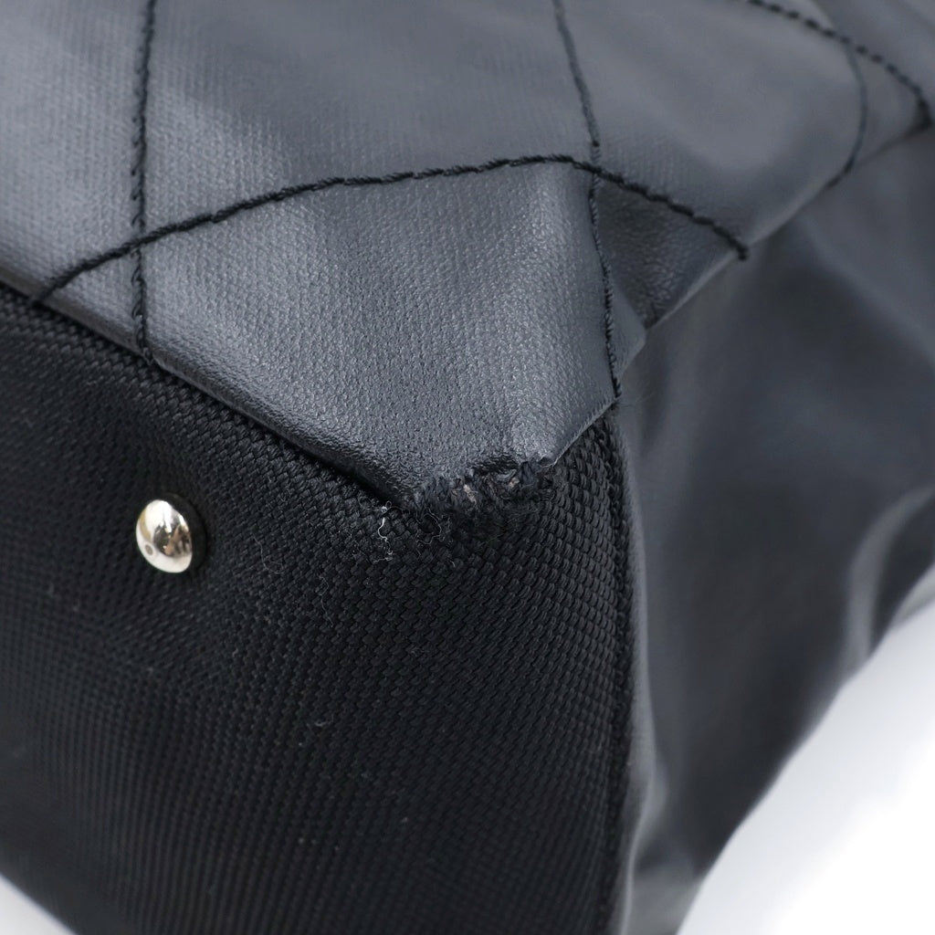 CHANEL(シャネル) パリビアリッツMM 11番台 トートバッグ ハンドバッグ ブラック レザー A34209 シルバー金具 レディース