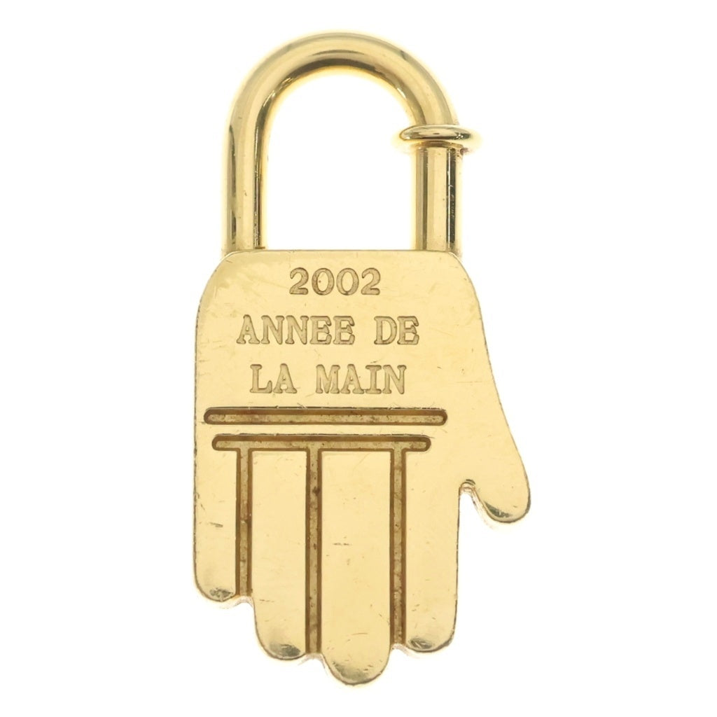 HERMES(エルメス) カデナチャーム ANNEE DE LA MAIN ハンドモチーフ 2002年限定 GP チャーム ゴールド レディース