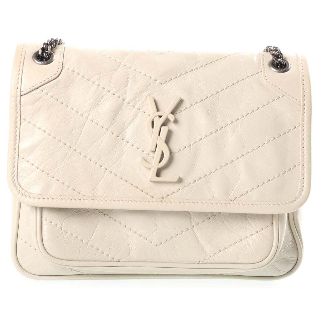 SAINT LAURENT PARIS(サンローランパリ) ニキ ベイビー チェーン ショルダーバッグ レザー アイボリー 633160 レディース