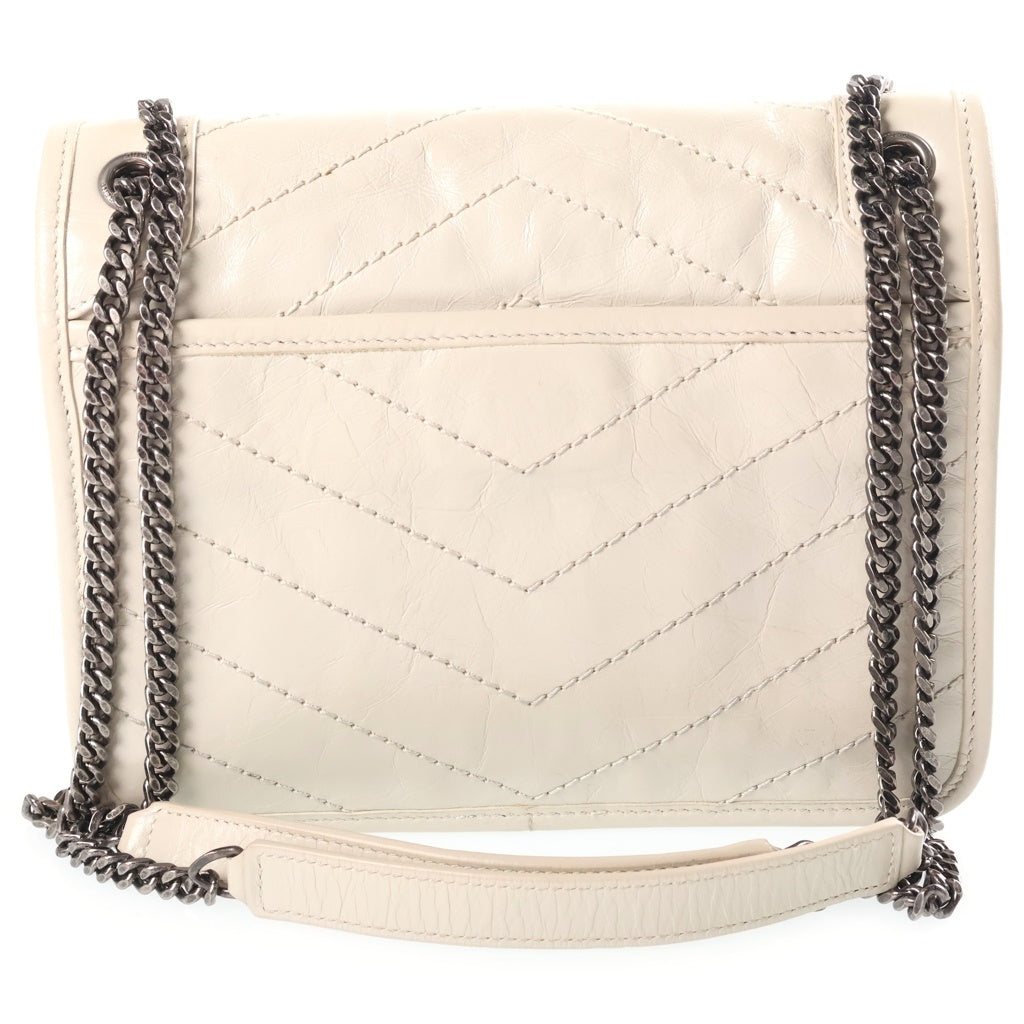 SAINT LAURENT PARIS(サンローランパリ) ニキ ベイビー チェーン ショルダーバッグ レザー アイボリー 633160 レディース