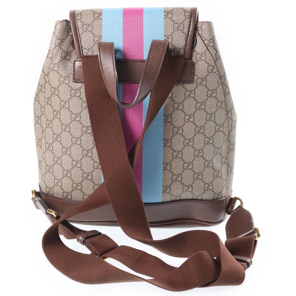GUCCI(グッチ) リュック バックパック GGスプリーム インターロッキングG キャンバス レザー ベージュ/ブラウン 674147 レディース