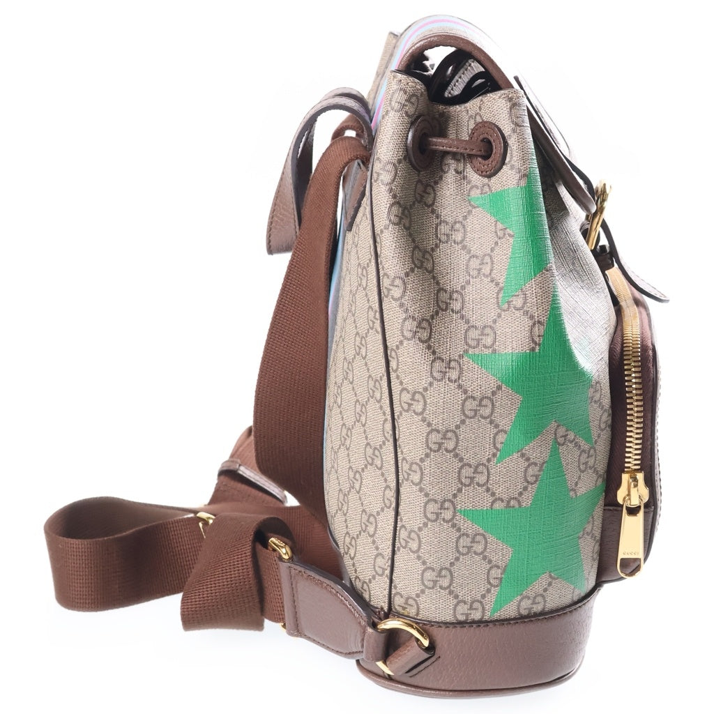 GUCCI(グッチ) リュック バックパック GGスプリーム インターロッキングG キャンバス レザー ベージュ/ブラウン 674147 レディース