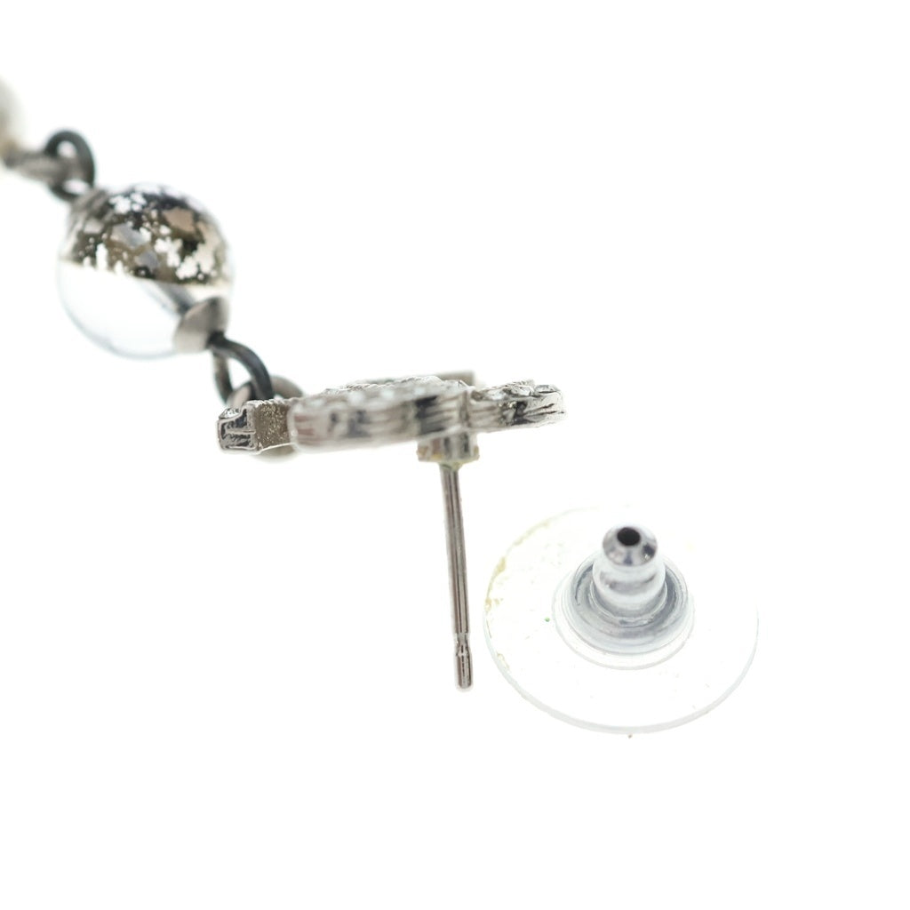 CHANEL(シャネル) ココマーク ロング ピアス フェイクパール ラインストーン シルバー ホワイト/ブラック A19K レディース