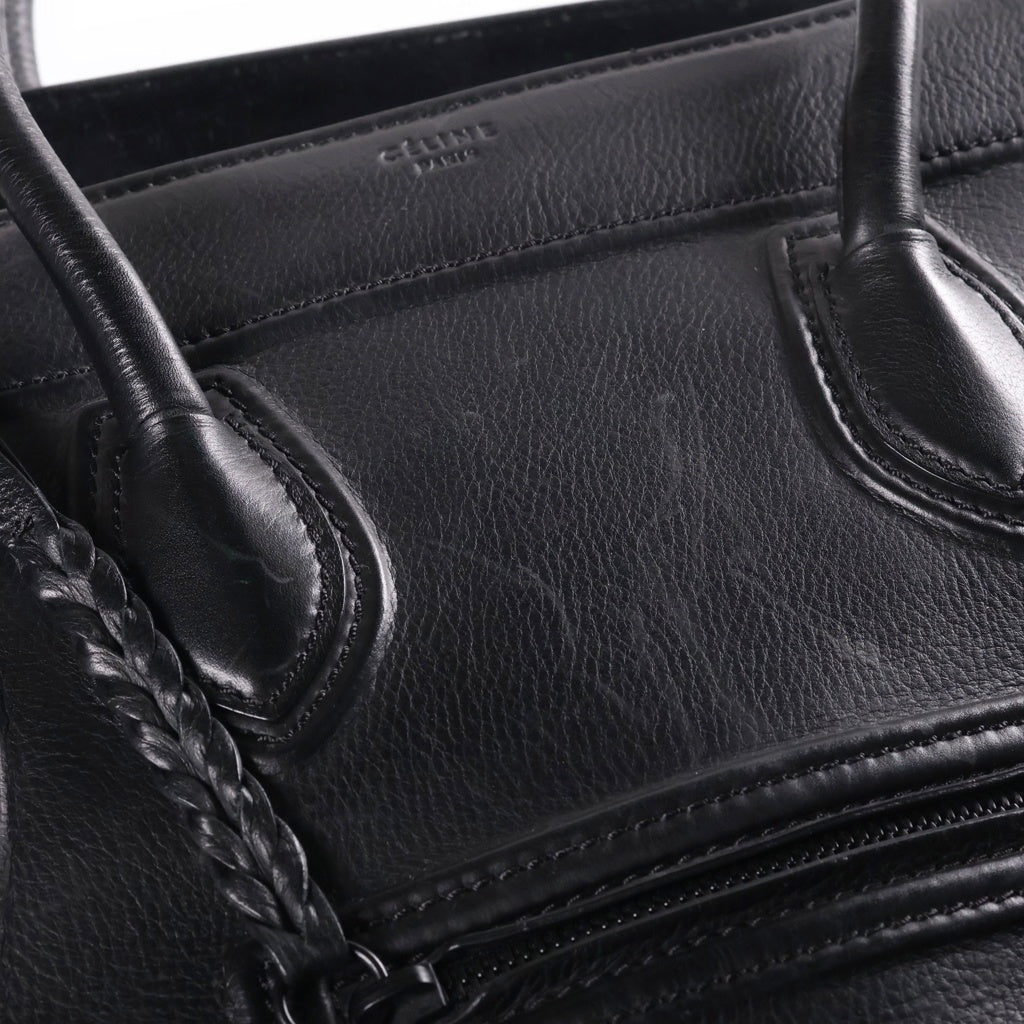CELINE(セリーヌ) ラゲージ ファントム トートバック ハンドバック レザー ブラック レディース