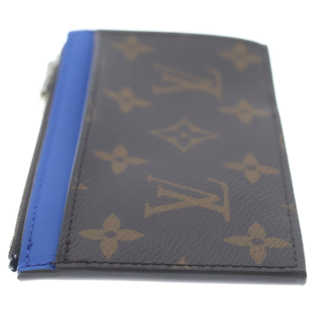LOUIS VUITTON(ルイヴィトン) モノグラム マカサー コインカードホルダー カードケース フラグメントケース ブラウン×ブルー PVC×レザー M82911 シルバー金具 レディース