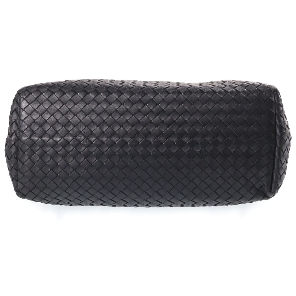 BOTTEGA VENETA(ボッテガヴェネタ) イントレチャート ガルダバッグ ミディアム ブラック レザー 179320 レディース