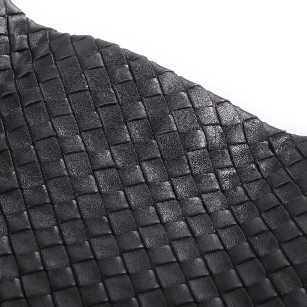 BOTTEGA VENETA(ボッテガヴェネタ) イントレチャート ガルダバッグ ミディアム ブラック レザー 179320 レディース