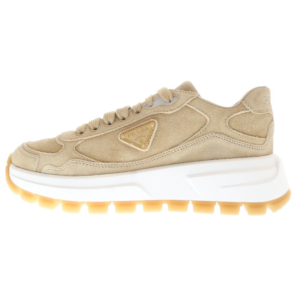 PRADA(プラダ) Prax 01 スウェードローカットスニーカー ベージュ 1E621N レディース