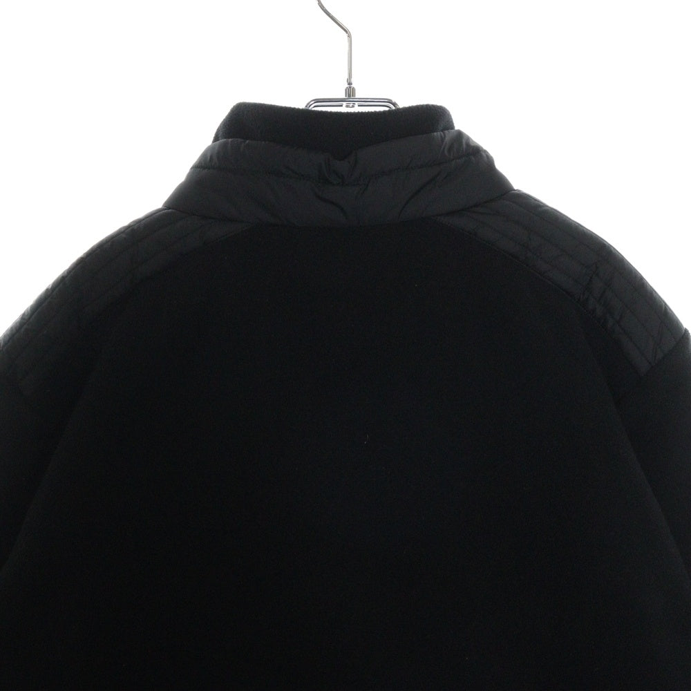 MONCLER(モンクレール) ZIP UP GRENOBLE MAGLIA CARDIGAN グルノーブル ダウン切替 ワッペンロゴ ジップアップフリースジャケット ブルゾン ブラック H20978G70000