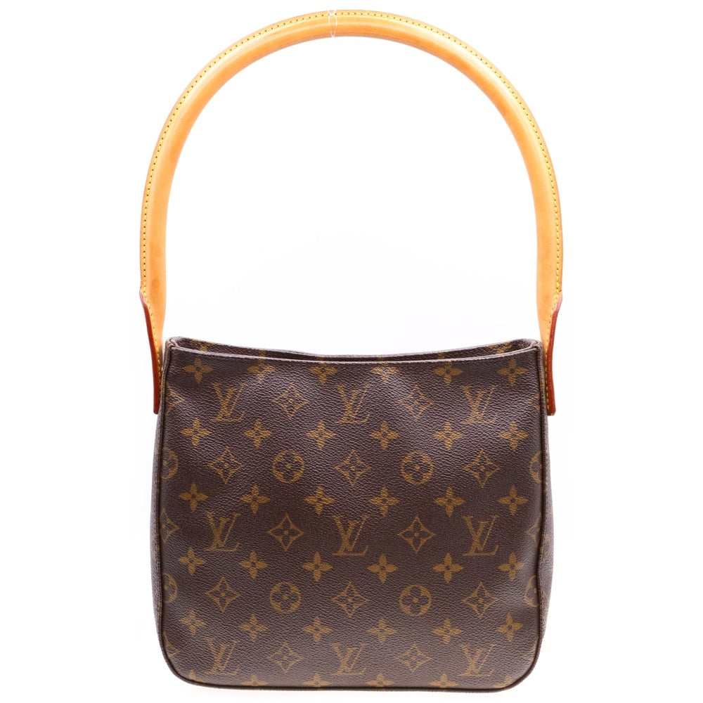 LOUIS VUITTON(ルイヴィトン) ルーピングMM モノグラム PVC レザー 2WAY ハンド ワンショルダーバッグ ブラウン ゴールド金具 M51146 FL1001