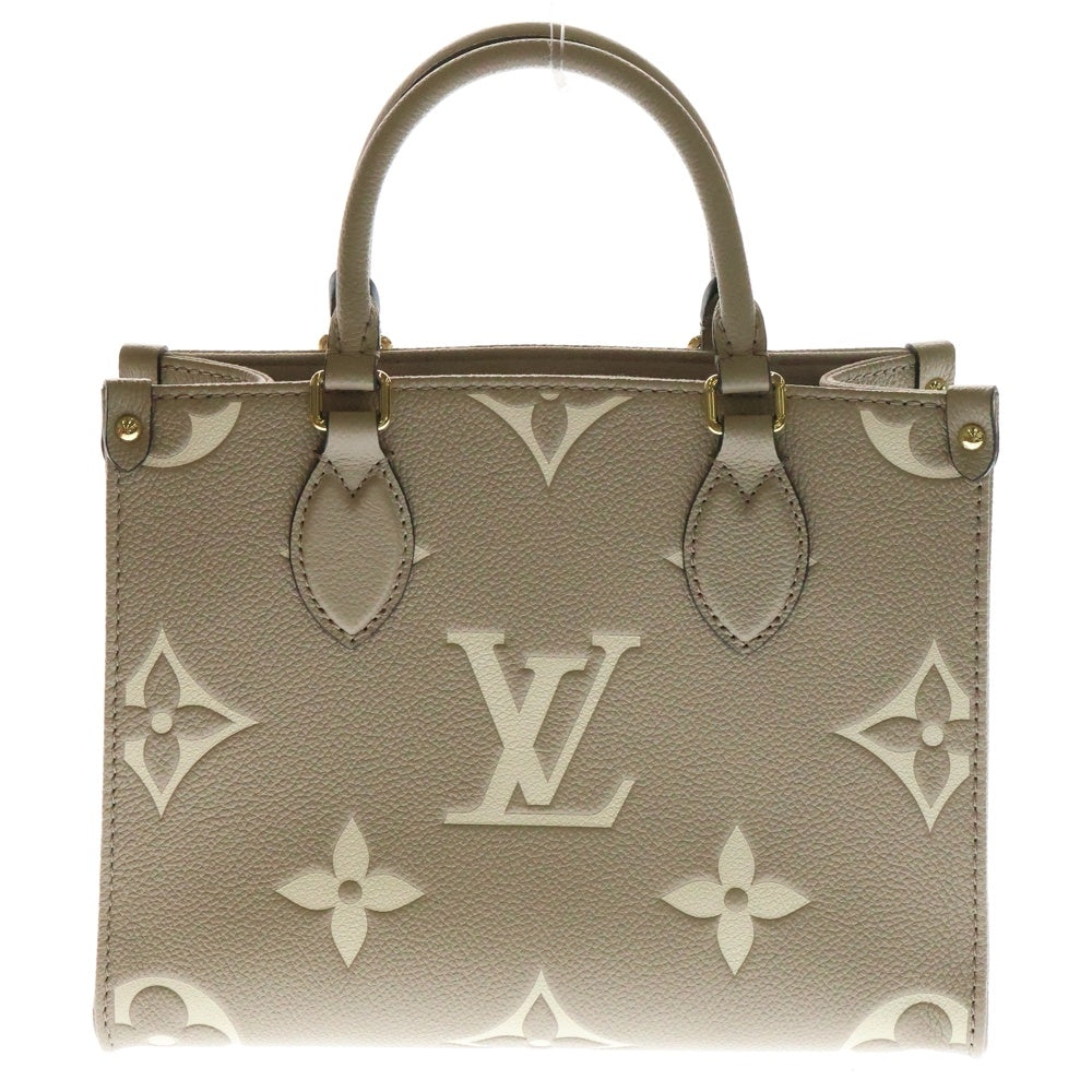LOUIS VUITTON(ルイヴィトン) モノグラムアンプラント オンザゴーPM トゥルトレームクレーム 2WAY レザーハンドバッグ ショルダーバッグ ベージュ レディース M45779