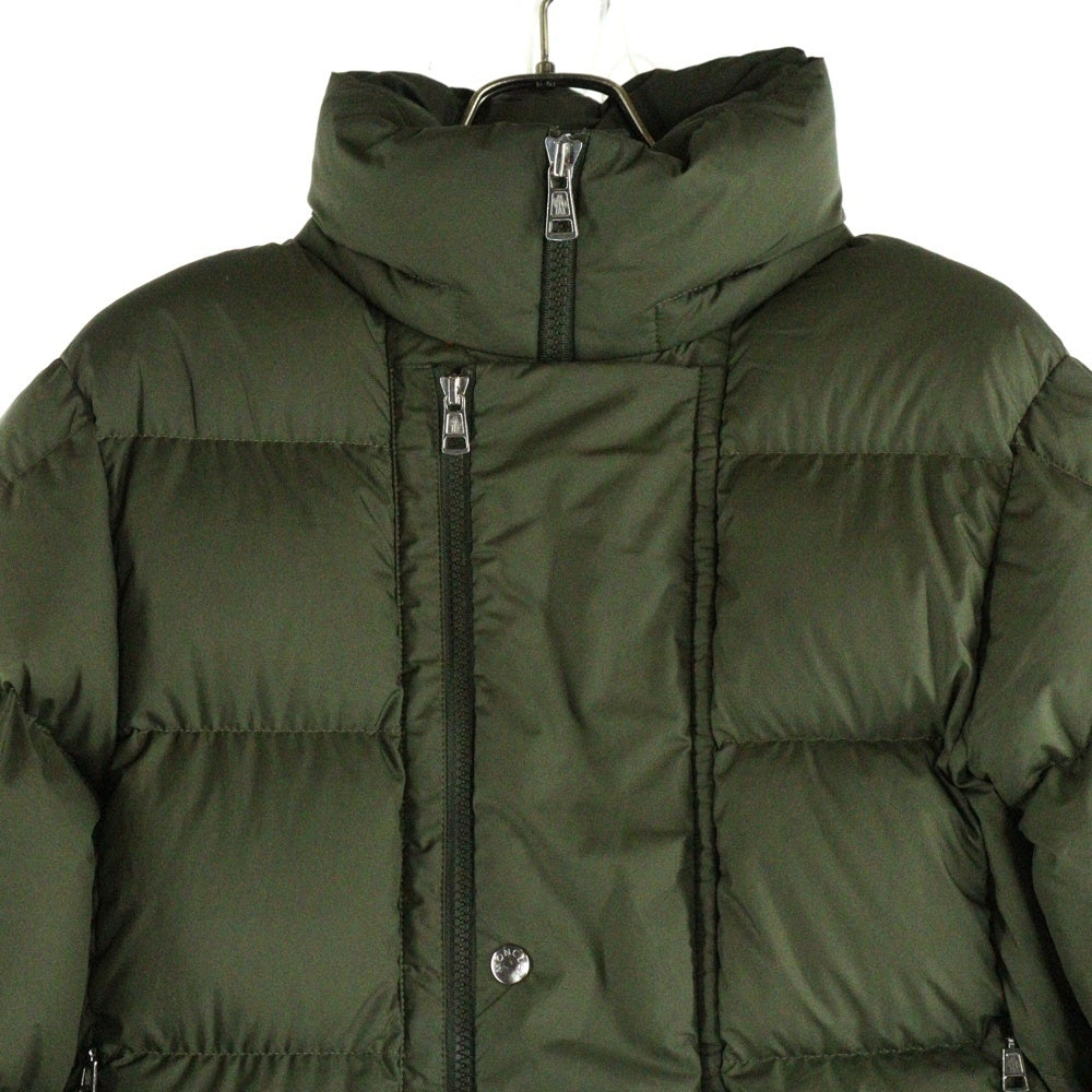 MONCLER(モンクレール) 22AW MAKIAN ロゴプリント ワッペンロゴ ジップアップ ダウンジャケット カーキ/オレンジ H20911A00240 54A81