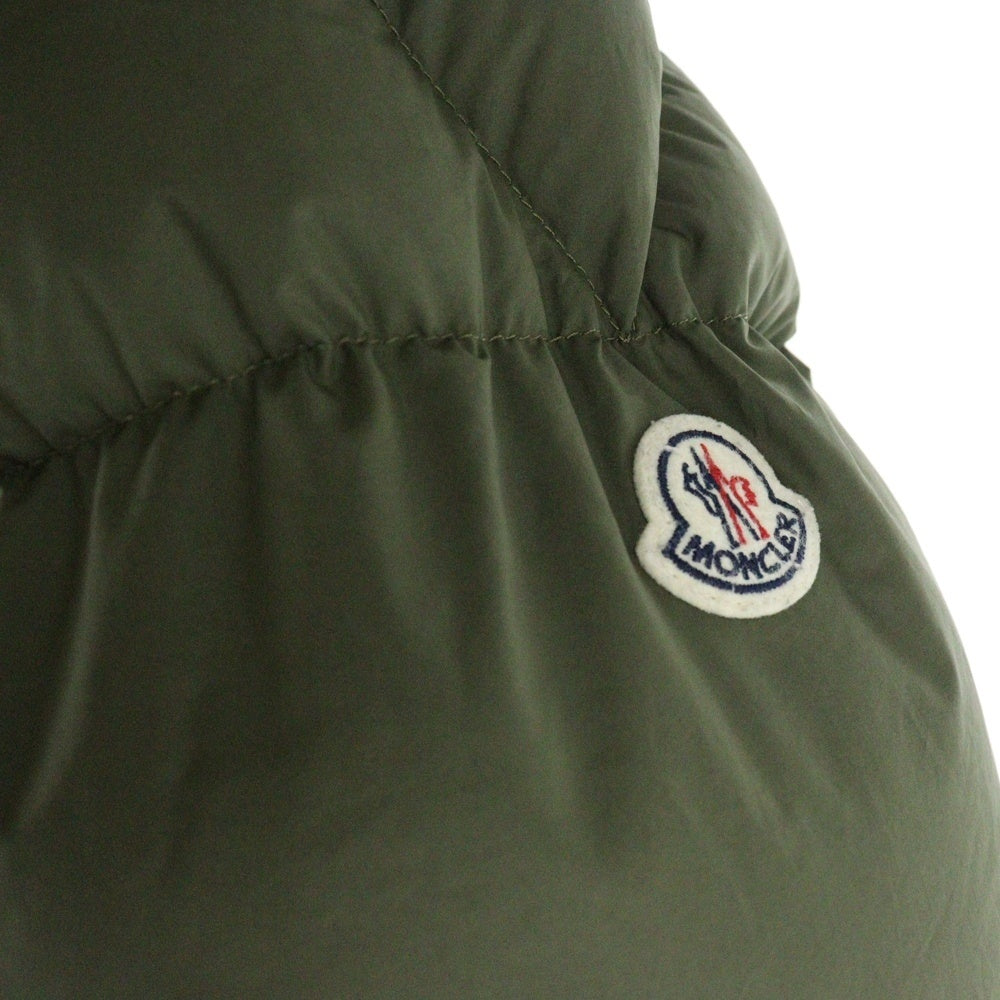 MONCLER(モンクレール) 22AW MAKIAN ロゴプリント ワッペンロゴ ジップアップ ダウンジャケット カーキ/オレンジ H20911A00240 54A81