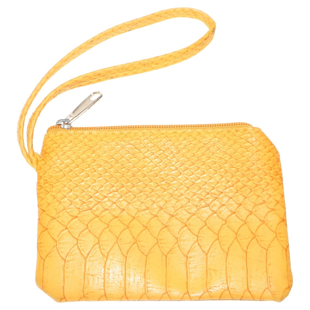 NO BRAND(ノーブランド) ANAP クロコエンボスレザートートバッグ イエロー