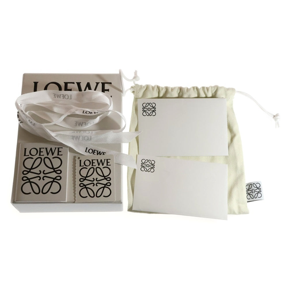 LOEWE(ロエベ) トライフォールド アナグラムロゴ レザー コンパクトウォレット 三つ折り財布 ライトブルー/ベージュ