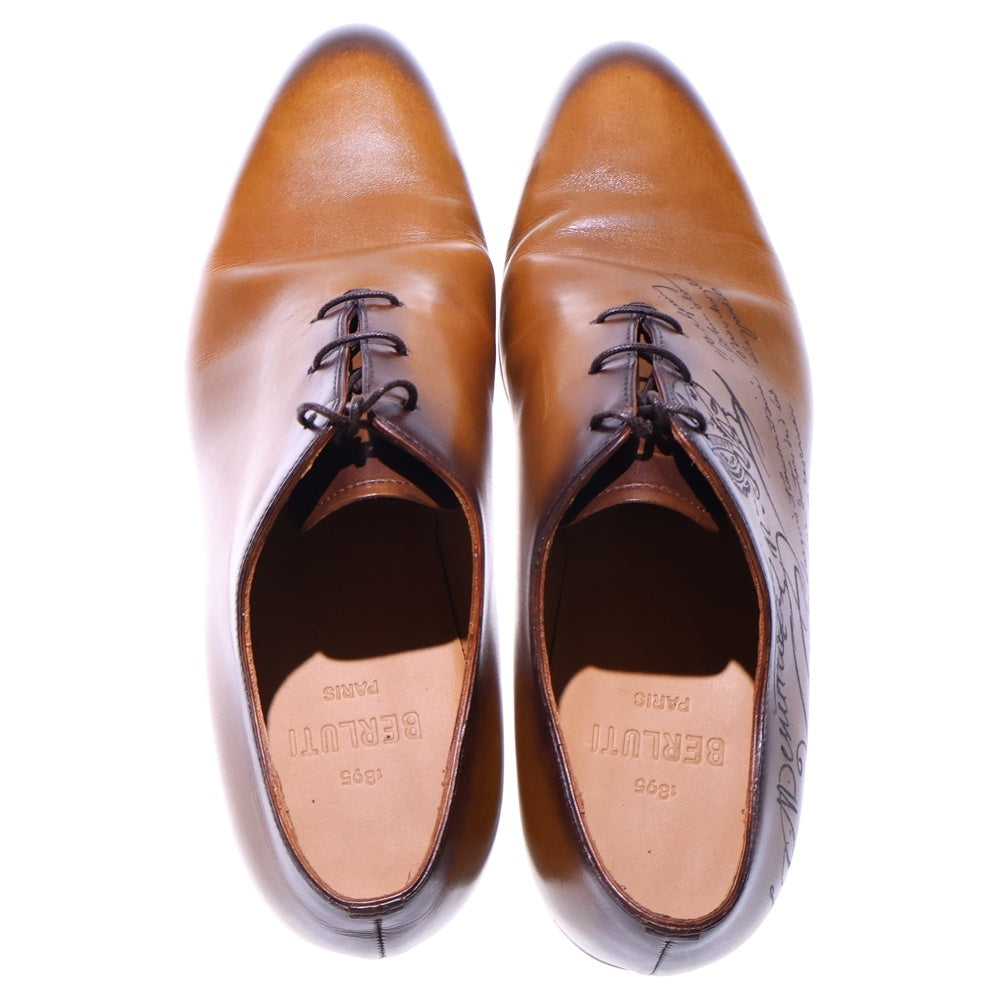 Berluti(ベルルッティ) スクリット カリグラフィ パティーヌ レザー レースアップ ローカット ドレスシューズ ブラウン