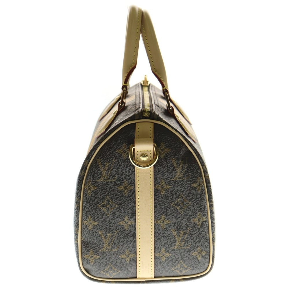 LOUIS VUITTON(ルイヴィトン) モンモノグラム スピーディ バンドリエール25 LVテキスト パーソナライズモデル 2WAY レザーハンドバッグ ショルダーバッグ ブラウン P01918