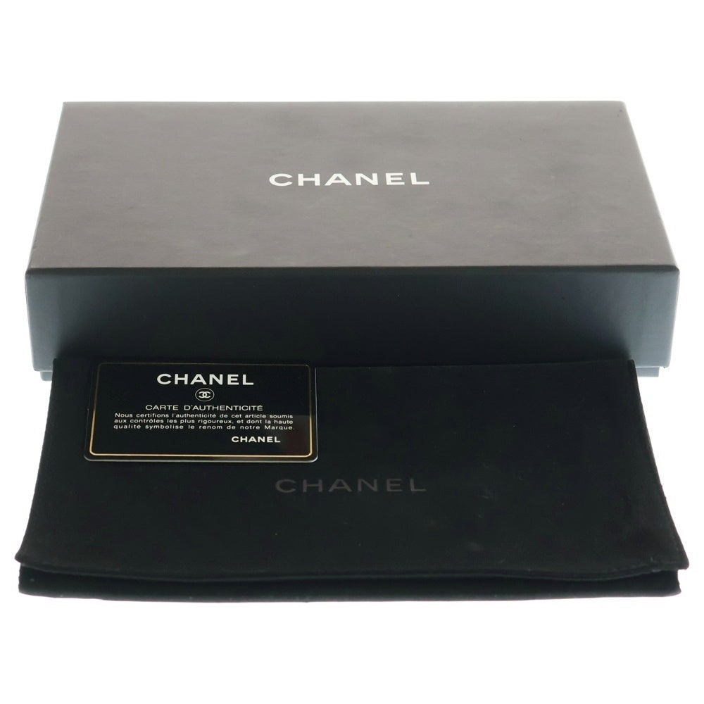 CHANEL(シャネル) ワイルドステッチ ラウンドファスナー 長財布 ブラック レザー シルバー金具 A80143 ウォレット