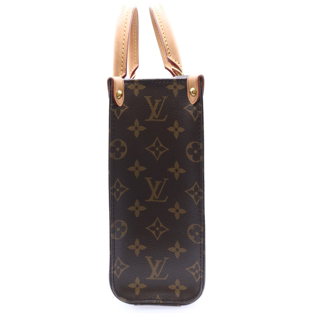 LOUIS VUITTON(ルイヴィトン) モノグラム サックプラBB 2WAYバッグ ハンドバッグ トートバッグ ショルダーバッグ ブラウン レザー×PVC M46265 ゴールド金具