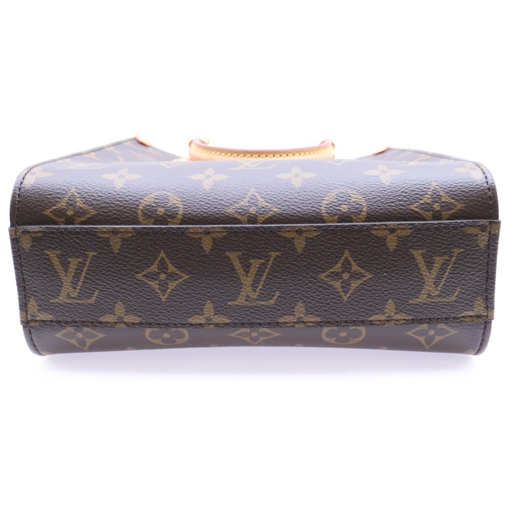 LOUIS VUITTON(ルイヴィトン) モノグラム サックプラBB 2WAYバッグ ハンドバッグ トートバッグ ショルダーバッグ ブラウン レザー×PVC M46265 ゴールド金具